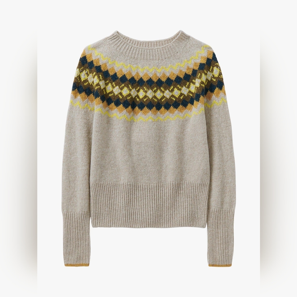 TOAST wool fairisle yoke sweater